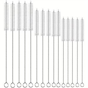 TEMU 15개 세트 - 3가지 크기의 초장경통 청소 브러시 연장, 파이프 클리너, 통, 튜브 또는 하이킹버드 피더, 병 젖꼭지 등에 적합한 초장경통 청소 브러시 키트