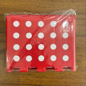 TEMU 조절 가능한 높이의 접이식 스툴 - 핸들 포함, 내구성 강한 경량 휴대용 접이식 의자, 미끄럼 방지 레드 & 블랙 다리, 실내/외부 사용, 캠핑, 낚시, 산책에 적합한 견고한 플라스틱 구조, 컴팩트하고 안정적인 사각형 좌석과 인체공학적 등받이, 집, 여행, 야외 모험에 이상적 - 튼튼한 핸들로 쉬운 보관 및 운반, 접이식 발판|캠핑의자