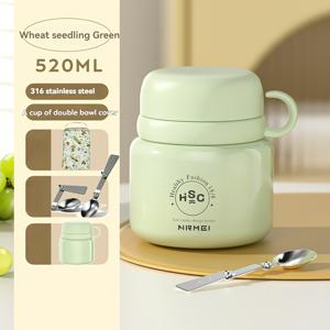 TEMU 1팩 보온 식품 저장 용기 - 24시간 진공 밀폐, 식기세척기 사용 가능, 내구성 강한 316 스테인리스 스틸, 누수 방지 쌓기 가능한 캔, 뜨거운/차가운 음식 보관용, 메일 프렙, 여행용, 24시간 온도 유지, 스테인리스 스틸 식품 보관, 현대 주방용품, 식기세척기 안전 용기|진공밀폐용기|트라이탄밀폐용기
