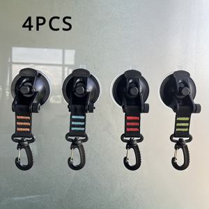 TEMU 4개 세트, 강력한 흡입 컵 후크, 야외 캠핑, 자동차 텐트, 캠핑 천막, 가정용으로 사용할 수 있는 다기능 PP 소재 - 안전 잠금