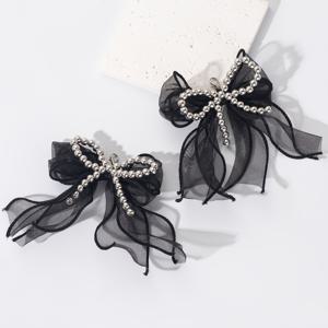 TEMU 여성용 우아한 블랙 레이스 스타일 신발 장식 - 탈부착 가능한 DIY 클립, 부츠 및 캐주얼 슈즈용 - 크리스마스, 졸업식, 스승의 날 선물로 완벽 - 도구 없이 간편 설치, 나비 리본 디자인, 정교한 디테일, 부츠 액세서리, 세련된 공예품, 패션 애호가를 위한 최고의 선택