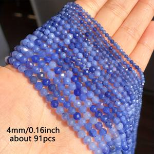 TEMU 자체 제작 보석 만들기용 자연적인 블루 비즈 스페이서 비즈 - 2/3/4mm 장식 비즈, 팔찌, 목걸이, 귀걸이용 우아한 DIY 액세서리 - 이상적인 휴일 선물, DIY 보석 만들기 용품, 패션 액세서리 비즈, 반짝이는 비즈 스페이서, 배터리 없음