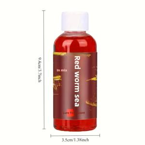 TEMU 낚시 필수품 - 크리스마스 선물, 생일 선물, 대회용 미끼. 폭발적인 블러드웜 액체 사료: 담수 및 해수에서 잉어, 붕어, 틸라피아를 위한 고농도 발효 추출물