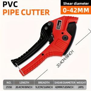 TEMU AIRAJ 42mm 파이프 커터 - SK5 래칫 가위, 인체공학적 손잡이가 있는 산업용 수동 도구, PP, PVC, CPVC, PEX 절단 - 배터리 필요 없음, 조립 불필요, PVC, CPVC, PEX용 파이프 커터