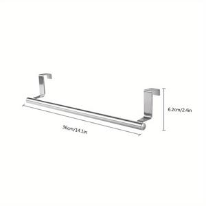 TEMU NO1111PCD 스테인리스 스틸 도어 타월 랙, 욕실 및 주방 캐비닛 후크용, 23.01cm/35.99cm 옵션 가능, 내구성 있는 목욕타월 랙// 욕실 용품/욕실 액세서리/타월 링/타월 랙