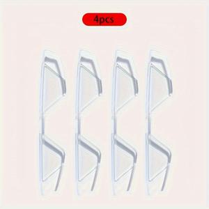 TEMU 4개 투명 차량 도어 코너 가드 - 스크래치 방지 충돌 보호, 내구성 있는 플라스틱 접착식 범퍼 가드, 차량 외부 보호용, 보이지 않는 스크래치 방지 장식, 자동차 도어 프로텍터 엣지 가드, 투명 디자인