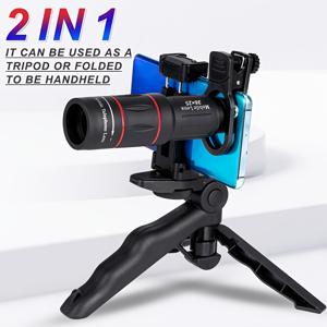 TEMU 36X 텔레포노 렌즈 키트: 스마트폰과 호환되는 렌즈, 유니버설 클램프 액세서리 및 핸드헬드 홀더가 포함되어 있습니다. 이 HD 사진 렌즈는 아이폰 및 대부분의 스마트폰을 위한 디자인입니다. - 콘서트 사진 및 새 감상에 이상적인 고강도 텔레포노 렌즈.