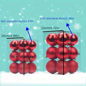 TEMU 12개 세트 현대 크리스마스 장식품 - 다양한 색상의 5cm/6cm 전기도금 플라스틱 볼 (핑크, 레드, 블루, 그린, 골든, 화이트), 나무 및 휴일 장식용, 배터리 필요 없음, 크리스마스 장식, 크리스마스 구형, 크리스마스 홈 , 크리스마스 스타일, 크리스마스 장식, 크리스마스 트리 장식, 크리스마스 오너먼트, 크리스마스 트리 볼