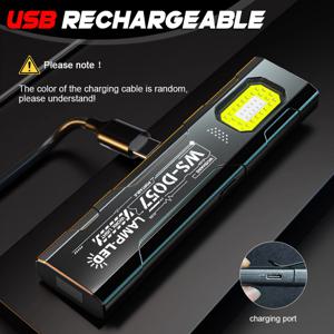 TEMU 1개 MACROCOSM 미니 얇은 손전등 (자석 꼬리 & 펜 클립 포함) - USB-C 충전식, 자석 받침대가 있는 휴대용 토치 라이트, 오래가는 리튬 배터리, 캠핑, 하이킹, 비상, 가정, 사무실, 애완동물용 - 휴대용 랜턴 & 작업등