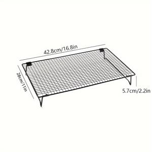 TEMU WIEZ 헤비듀티 쌓을 수 있는 쿠키 베이킹 쿨링 랙 - 오븐 안전, 공간 절약형 스테인리스 스틸 쿠키·케이크·페이스트리·BBQ용 그릴대 - 쉽게 세척 가능 & 녹 방지 - 홈 키친에 이상적, 크리스마스·할로윈·생일 선물, 베이킹 쿨링 랙, 오븐 홀더, 격자 디자인, 내구성 강화