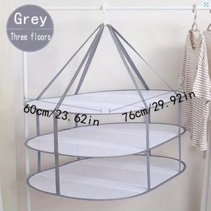 TEMU 1개 공간 절약형 메쉬 건조대 - 스웨터, 셔츠 & 양말용 2단 평면 그물 바구니, 쉬운 걸이 디자인, 전기 불필요 - 가정용 세탁, 세탁 액세서리, 세탁 보관 및 정리에 이상적|빨래건조대|빨래바구니