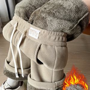 TEMU 여성용 플레어드 팬츠 가을 겨울 플리스 안감 두꺼운 따뜻한 바지, 폴라 플리스 레그 팬츠, 가을 겨울 플리스 안감 두꺼운 와이드 레그 팬츠, 여성용 가을 겨울 플리스 안감 두꺼운 따뜻한 바지, 폴라 플리스 레그 팬츠|냉장고바지|바지