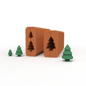 TEMU 1개/2개 크리스마스 트리 클레이 롤러 스탬프 도구, 휴일 공예 및 장식용 미니 플라스틱 클레이 몰드, 크리스마스에 가장 적합