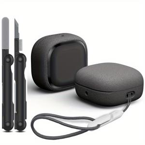 TEMU 갤럭시 버즈 FE(2023), 버즈2 프로 케이스(2022), 버즈2 케이스(2021), 버즈 프로 케이스(2021), 버즈 라이브 호환 가능, 충격 방지 하드 쉘 커버 및 청소 키트 포함