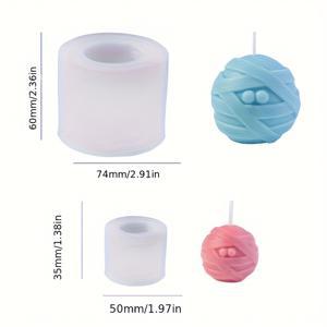 TEMU 할로윈 장식용 귀여운 캔들 실리콘 몰드 2개 세트, 에폭시 레진 몰드, DIY 할로윈 소품, 비누 및 캔들 제작에 적합