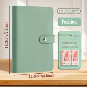 TEMU 100개 예산 및 저축 챌린지 바인더 세트, 7가지 색상 선택 가능, 핑크/퍼플/블루/그린/레드/브라운/블랙 - 휴대용 다목적 정리함, 학교나 재정 목표에 완벽