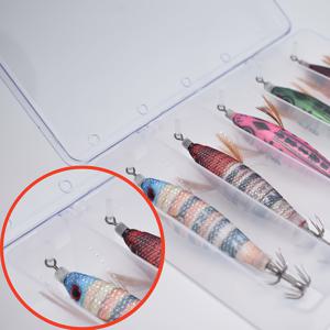 TEMU 3D 눈이 있는 낚시 미끼 5개 세트, 나무 새우, 발광 해파리 및 문어 잡기에 적합한 디자인, 보관 상자 포함