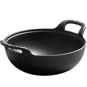TEMU 듀얼 핸들 프리시즌드 캐스트 아이언 스킬렛 - 야외 그릴링 & 캠핑용 논스틱, 내구성 있는 조리기구, 균일한 열 분배, 미니 팬 디자인, 휴일 및 일상 사용에 완벽, 녹 방지 소재