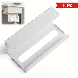 TEMU 1개 드릴 없는 주방 티슈 홀더 - 공간 절약 디자인의 헤비듀티 철제 냅킨 걸이, 캐비닛, 서랍, 벽걸이용 - 현대적인 주방, 욕실, 사무실 정리함 - 쉬운 설치, 욕실 수납, 현대적 장식, 광택 마감, 벽걸이 랙, 홈 오거나이저, 주방 수납, 컴팩트 스토리지, 팜하우스 - 공간 절약형 욕실 수납|행거