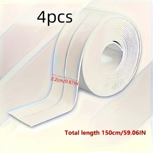 TEMU 4롤 헤비듀티 자체 접착식 피어 & 스틱 시트 테이프 - 도구 불필요, 쉽게 뜯어서 붙이기, 욕실, 주방, 바닥, 카운터탑 및 백스플래시용 강력 접착제