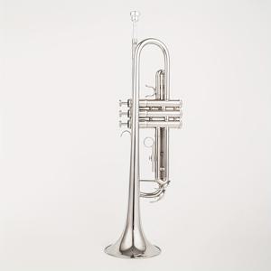 TEMU 니켈 코팅이 된 브래스로 제작된 전문급 실버 Bb 트럼펫, 고품질 실버 플레이트 7C 뮬트피스, 모델 TR8355, 재즈 공연에 적합합니다.