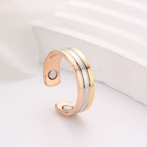 TEMU 여성을 위한 우아한 구리 자석 조절 가능한 반지, 휴가 스타일, 파티 및 선물 기회에 이상적, 모든 계절에 사용할 수 있는 액세서리