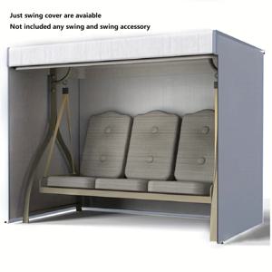 TEMU 파티오 스윙 체어 커버, 야외용 햇빛 및 먼지 방지, 190T 폴리에스터 타프타 실버 코팅, 정원 가구 커버,해먹 커버,스타일리시 스윙 프로텍터,모던 파티오 액세서리,내구성 있는 패브릭 커버,강화된 스티칭,보호 캐노피,파티오 장식 애호가,홈 인프로브먼트 쇼퍼스