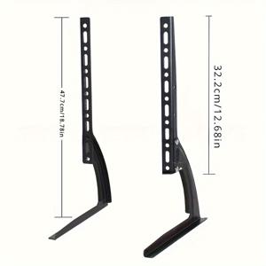 TEMU 스테인리스 스틸 TV 스탠드 - 14-42인치 LCD/LED/플라즈마 스크린에 적합, 모니터 브래킷이 있는 탁상용 받침대|모니터받침대