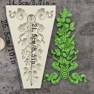 TEMU 케이크 장식용 꽃무늬 실리콘 몰드 - BPA 프리, 식품 등급 퐁당 & 초콜릿 몰드, 비스틱, 오븐/전자레인지 사용 가능, 식기세척기 친화적인 주방 가제트