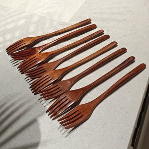 TEMU 8개 세트 파스타 포크, 과일 포크, 샐러드 포크, 스파게티 포크, 심플한 목재 디저트 포크, 파티 뷔페용 과일 포크, 샌드위치 포크, 케이크 포크, 주방 용품