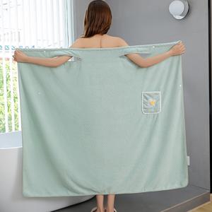 TEMU 플러스 사이즈 성인용 목욕 타월 가운 - 코랄 플리스 소프트 흡수성 빠른 건조, 그리드 패턴 포켓 포함, 여성 및 남성용 세탁기 사용 가능, 민감한 연회색 친화적, 크리스마스 선물, 휴일 선물 아이템, 현대적인 로브, 코랄 플리스 원단