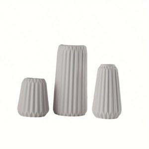 TEMU 3피스 세라믹 꽃병 세트, 텍스처 실린더 스타일 버드 꽃병, 홈 데코를 위한 미적 실내 악센트, 저녁 파티, 축제, 결혼식, 거실, 식탁 장식, 계절 장식, 휴일 선물에 이상적