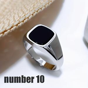 TEMU 빈티지 심플 스타일 블랙 합성 보석 반지 - 여성을 위한 우아한 은 도금 구리 사인넷, 정사각형 스톤 장식 - 일상 착용 및 파티에 이상적 - 전원 공급 불필요, 모든 계절에 다재다능 - 1개