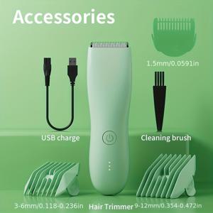 TEMU 전문가용 바디 헤어 트리머, IPX6 교체용 블레이드, 남성용 엉덩이 및 바디 헤어 트리머, 이발사용 교체형 세라믹 블레이드 전기 볼 쉐이버, 남성용 면도기 비키니 여성 트리머, 선물