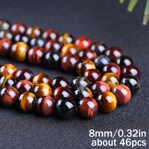 TEMU 4-12mm AAA 자연적인 타이거 아이 비즈 - 생생한 갈색, 금색, 검은색 마블 스톤으로 보석 만들기, DIY 팔찌, 목걸이, 귀걸이, 크래프팅용 스페이서 비즈, 크래프팅 액세서리 | 생생한 비즈 디자인 | 부드러운 질감