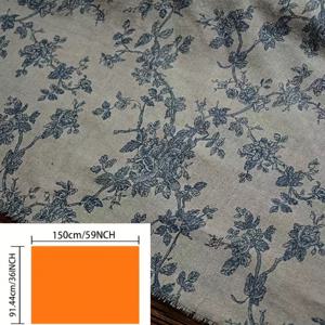 TEMU 빈티지 블루 플로럴 패브릭 - 장미 프린트, 퀼팅, DIY 재봉, 소파 커버, 커튼, 가방, 쿠션 및 가구 커버에 이상적