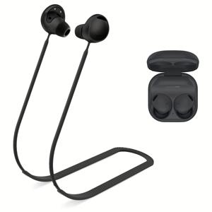 TEMU 갤럭시 버즈 2 프로용 소프트 실리콘 방실 스트랩 - 분리가능한 스포츠 랜야드 넥 로프 블랙, 화이트 또는 퍼플 색상, 활동적인 라이프스타일에 적합한 안전 핏, 실리콘 폰 스트랩