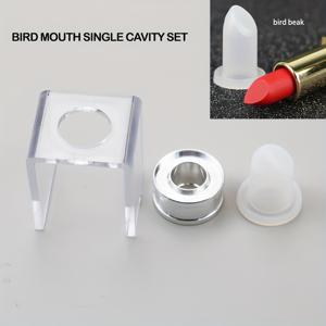 TEMU 12.1mm 핸드메이드 립스틱 DIY 몰드 메이크업 코스메틱 립스틱 제작 도구 세트 - 새 입 모양/독수리 입 모양/손톱 모양/위도우 피크 모양/꽃 모양/장미 모양 실리콘 립스틱 몰드