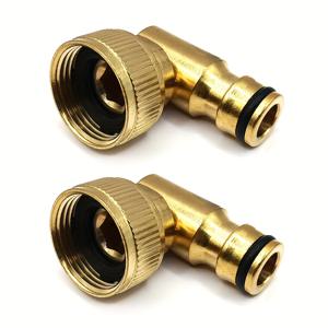 TEMU 1 세트/2 세트/4 세트 (유럽) 청동 90° 이동 가능한 넥플 조인트, 스레드 넥플 퀵 플러그 G3/4 내부 스레드, 자동차 세척 및 수분 공급 정원 잔디 관개 분무기 도구 액세서리
