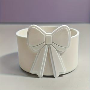 TEMU 40oz/30oz용 귀여운 리본 실리콘 컵 부츠 슬리브 1개 - 미끄럼 방지 보호 베이스, 혼합 색상(빨강, 핑크, 파랑, 초록, 노랑, 검정) 물병 액세서리 | 재미있는 디자인 | 내구성 있는 실리콘