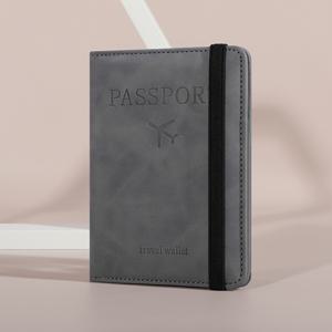 TEMU 5카드 슬롯 RFID 차단 여권 홀더 - 연한 베이지 매트 여행용 신분증 정리함, 낙하 방지 기능, 경량 비즈니스 커뮤터 지갑, 국제 여행용 여권 보호, 세련된 여권 커버, 안전 여행 케이스