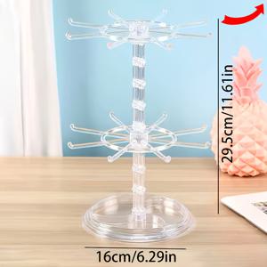 TEMU 1개 디스플레이 스탠드 - 다기능 아크릴 디스플레이 스탠드 - 높이 조절 가능한 보관대, 주얼리, 열쇠고리, 헤어 액세서리 등에 적합 - 집과 상점 디스플레이 캐비닛에 완벽, 회전 디자인, 목걸이, 팔찌, 펜던트, 주얼리 보관 상자, 기타 주얼리 및 보관 상자, 주얼리 타워에 적합