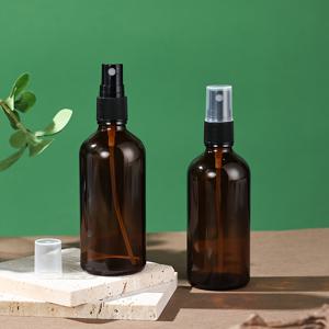 TEMU 2팩 100ml 호박색 유리 스프레이 병 - 향수, 토너, 에센셜 오일용 보호 및 누출 방지 재충전 가능 화장품 용기 - BPA 프리, 드로퍼 & 스프레이 노즐이 있는 여행 친화적 디자인, 리필 가능한 향수 스프레이 병, 세련된 컨테이너, BPA프리 소재|오일스프레이