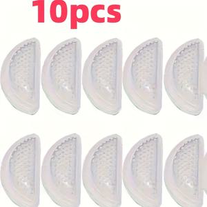 TEMU 10개 소프트 실리콘 안티 슬립 안경 코패드 - 보이지 않는, 편안한 공기 쿠션 지원, 자체 접착 백킹, 안경 수리용 블랙 및 화이트 옵션|안경코받침