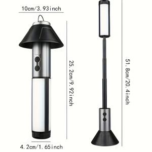 TEMU 야외용 충전식 다기능 접이식 텔레스코픽 캠핑 라이트 초밝은 텐트 램프