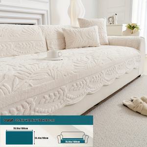 TEMU 1개 스타일 소파 커버, 꽃무늬 플러시 쿠션, 사계절용 미끄럼 방지 부드러운 원단, 애완동물이 좋아하는 홈 보호 장식, 모든 사이즈의 소파에 적합, 세탁기 사용 가능