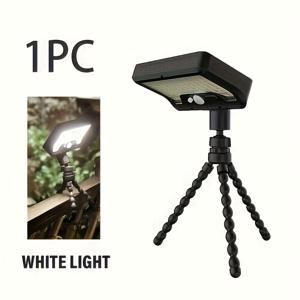 TEMU 1개 상업용 태양광 모션 센서 조명, 접이식 플렉시블 스탠드 포함, 92 LED 가로등, 3가지 모드 자동 On/Off, 야외 나무 가지, 텐트, 캠핑, 데스크탑 및 휴일 장식, 크리스마스, 할로윈, 정원, 파티오, 통로, 현관에 적합