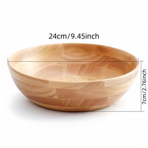 TEMU 손으로 만든 schneideriana 나무 접시 세트 - 샐러드, 과일, 채소, 국물용으로 큰 둥근 주방 및 식사 접시 - 가정 및 호텔 사용에 이상적, 주방 테이블 장식|자연 목재 마감|손으로 만든 접시