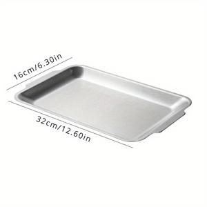 TEMU 1개 대형 사각 스테인리스 스틸 수납 트레이, 모던 스타일, 대용량, 주얼리 트레이, 거실 커피 테이블 장식 수납 트레이, 캔들 트레이 또는 주얼리 디스플레이 트레이로 사용 가능