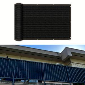 TEMU EMEKIAN 고강도 UV 저항 프라이버시 스크린 & 방풍 울타리 네트 - 70-80% 차광, 빠른 설치 실외 프라이버시 장벽, 내구성 있는 메시 원단, 파티오 발코니 수영장 뒤뜰 보호용, 외부 울타리 패널, 울타리 기둥, 울타리 패널